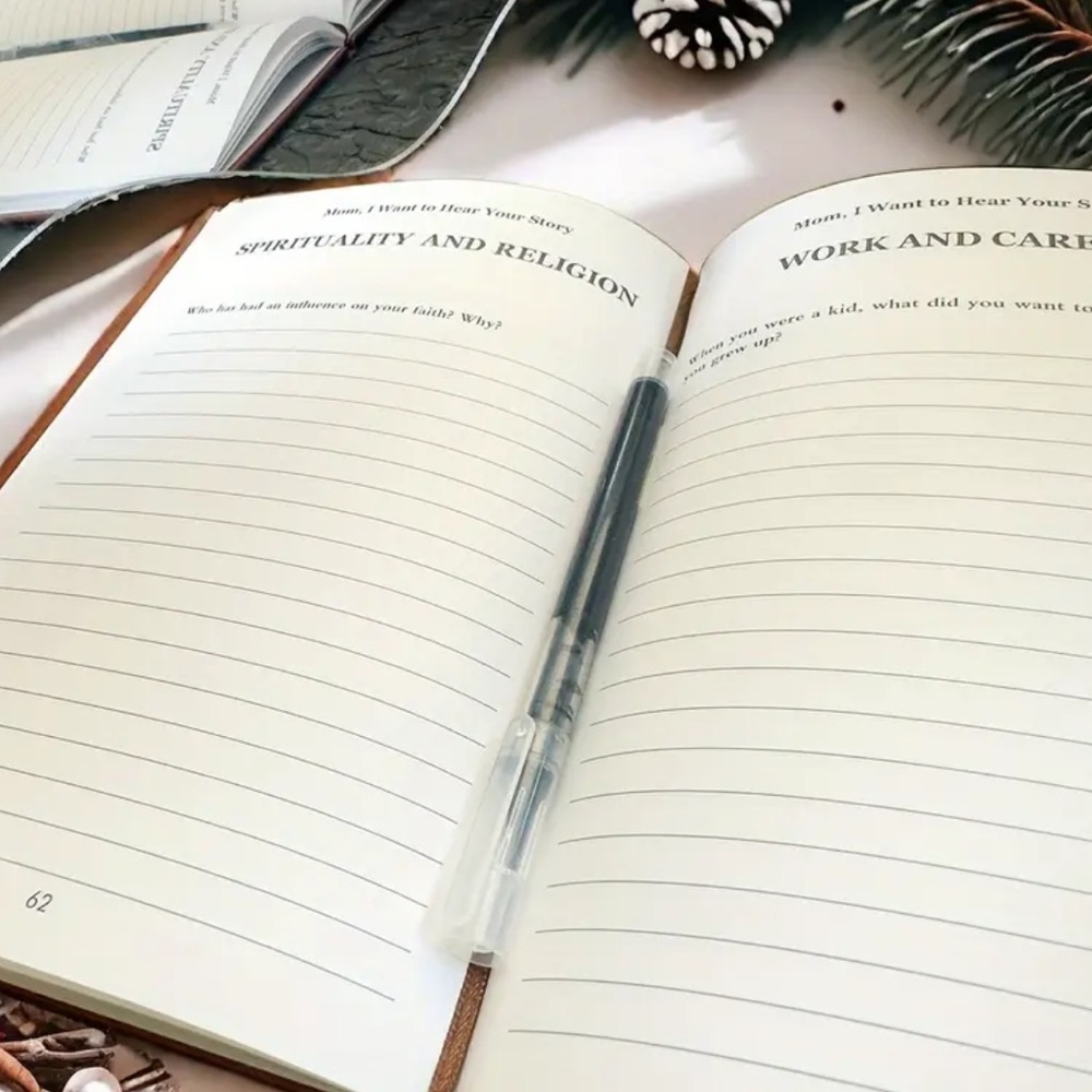 Leatherbound Heirloom Journal "Mom, I Want to Hear Your Story" - Picture 2 of 4
